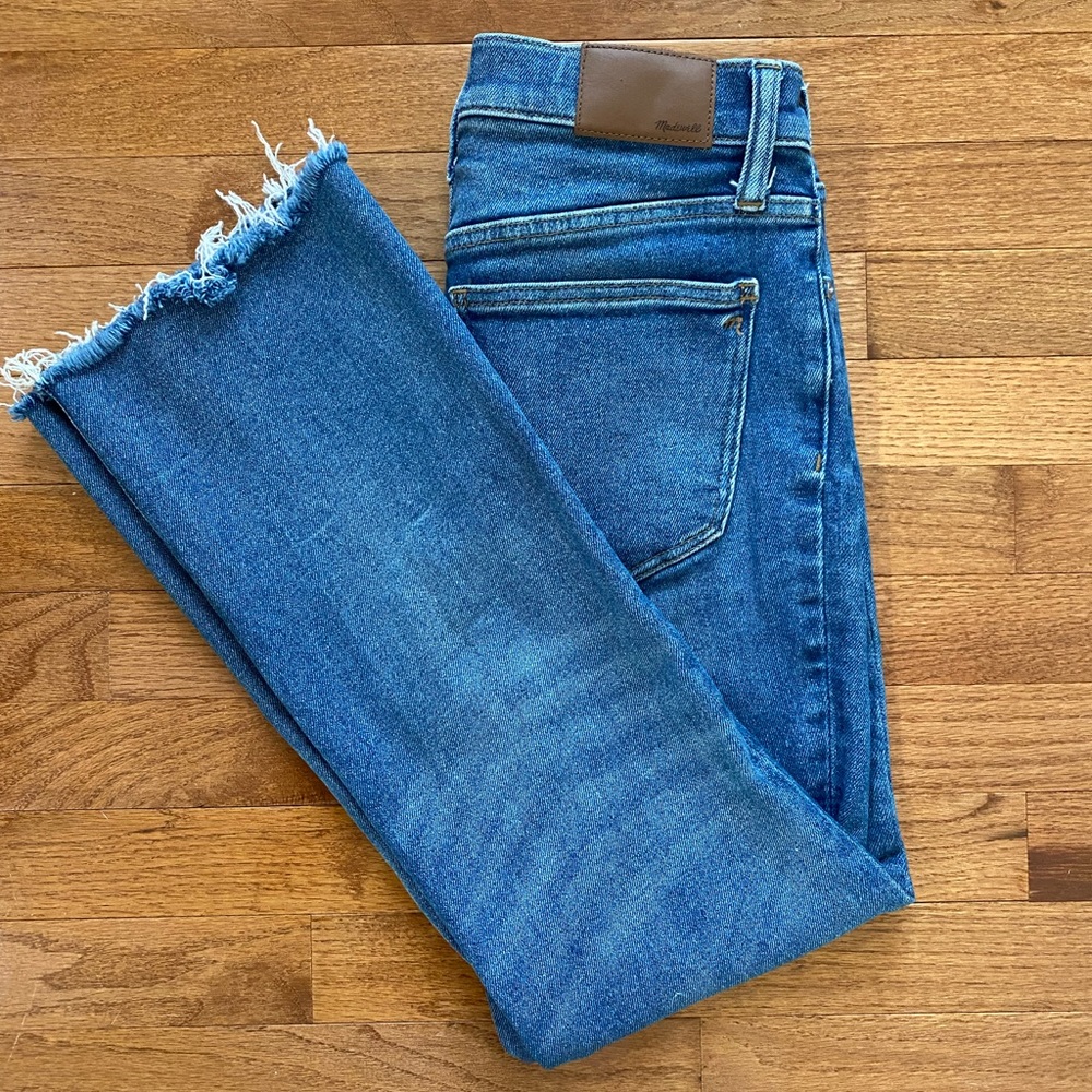 Madewell Jeans Cali-Demi Boot 28 Raw Edge Flare